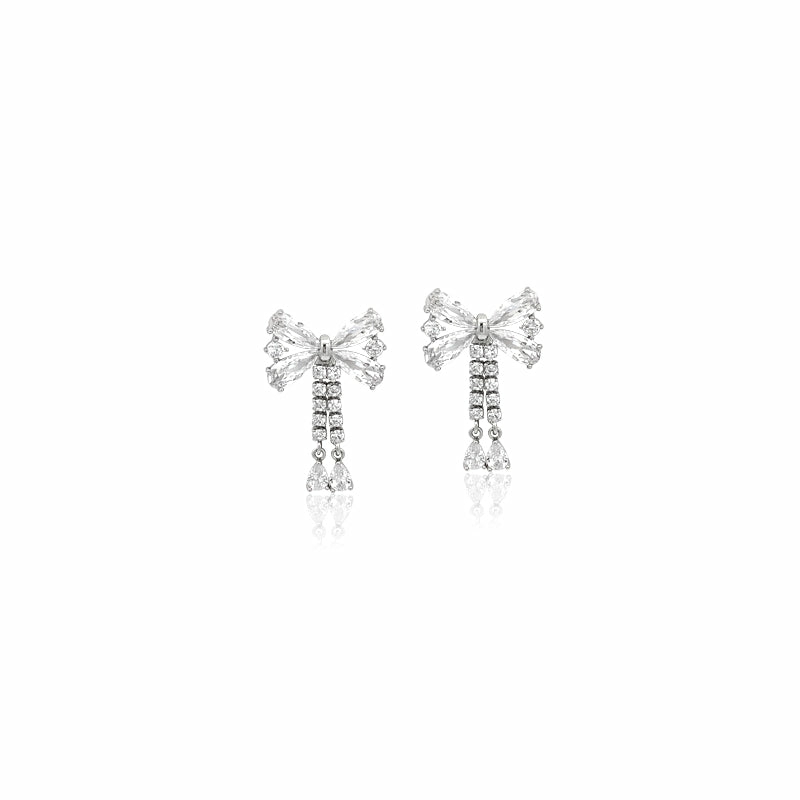 Earrings | Ribbon Cubic Zirconia Earrings Earrings Earrings