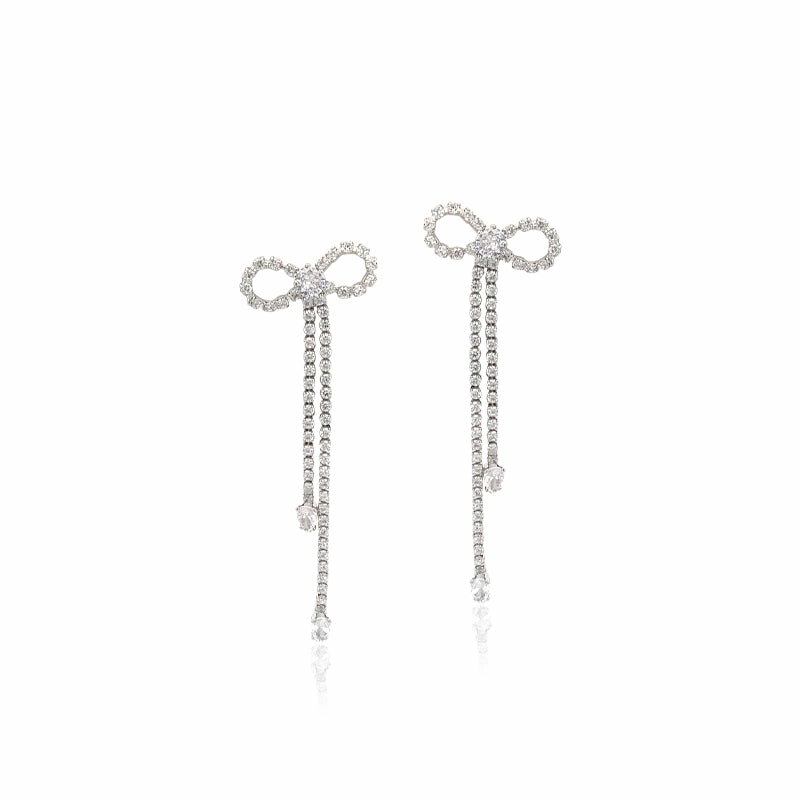 Earrings | Ribbon Cubic Zirconia Earrings Earrings Earrings