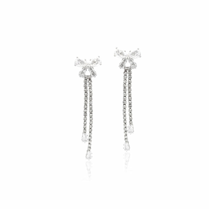 Earrings | Ribbon Cubic Zirconia Earrings Earrings Earrings