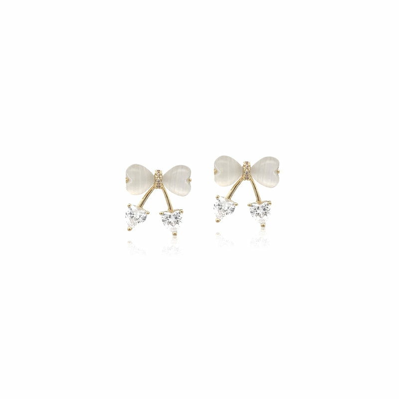 Earrings | Ribbon Simulated Moonstone Earrings Earrings Earrings