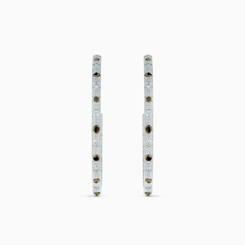 Earrings | Talisman Hoop Earrings In White Gold Earrings Earrings