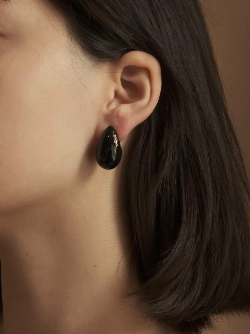 Earrings | Water Drop Black Enamel Earrings Earrings Earrings