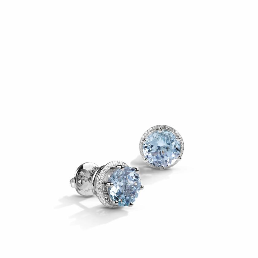 Earrings | White Gold, Aquamarine And Diamond Earrings Earrings Earrings