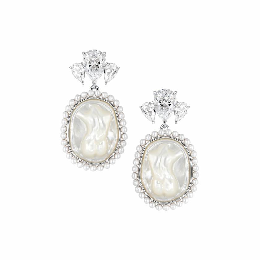 Earrings | X Shushutong / Shell Sculpture Back Pearl Earrings Earrings Earrings