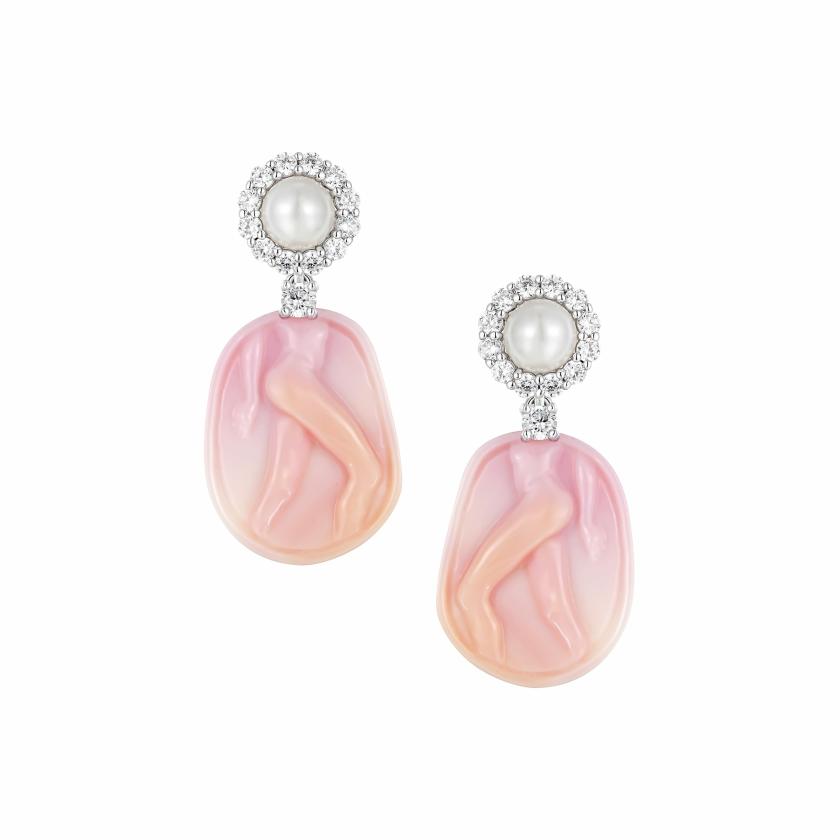 Earrings | X Shushutong / Shell Sculpture Pearl Drop Earrings Earrings Earrings