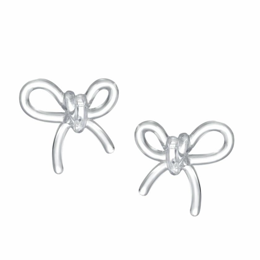 Earrings | X Shushutong / Transparent Bowknot Ribbon Earring Earrings Earrings