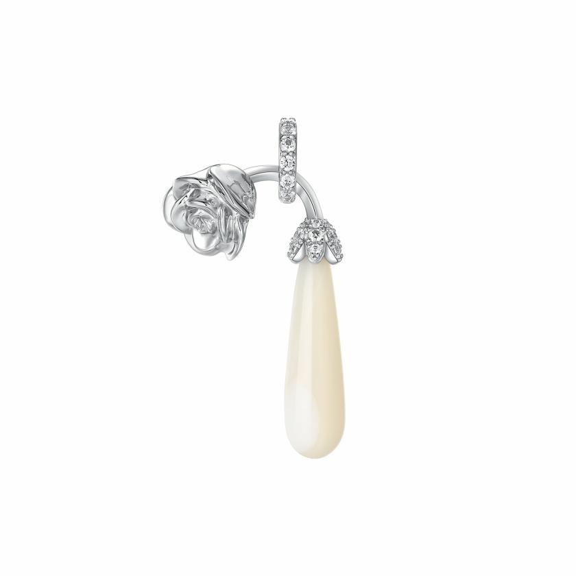 Earrings | X Shushutong / Waterdrop Pearl Sleeping Rose Earring Earrings Earrings