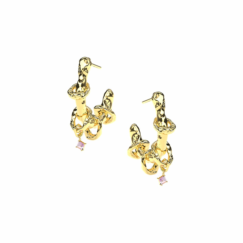 Earrings | X Sultry Gold Zircon Ring Earrings Earrings Earrings