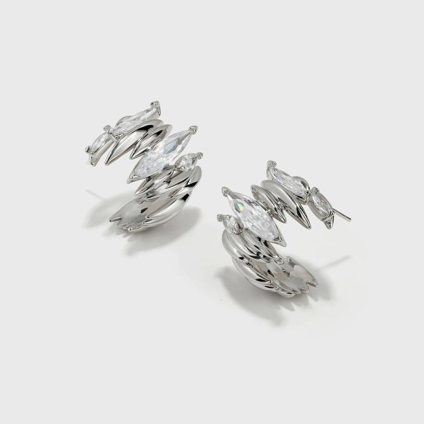 Earrings | Zircon C-Shaped Earrings Earrings Earrings