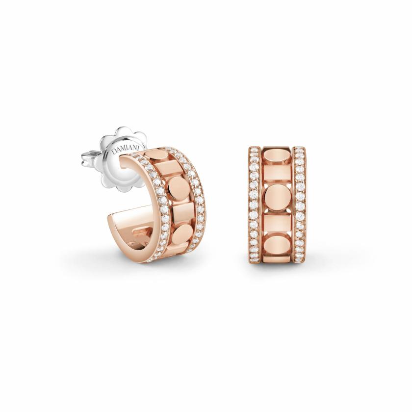 Men Collections | Pink Gold And Diamonds Earrings, 5,7 Mm. Jewelry Men Collections