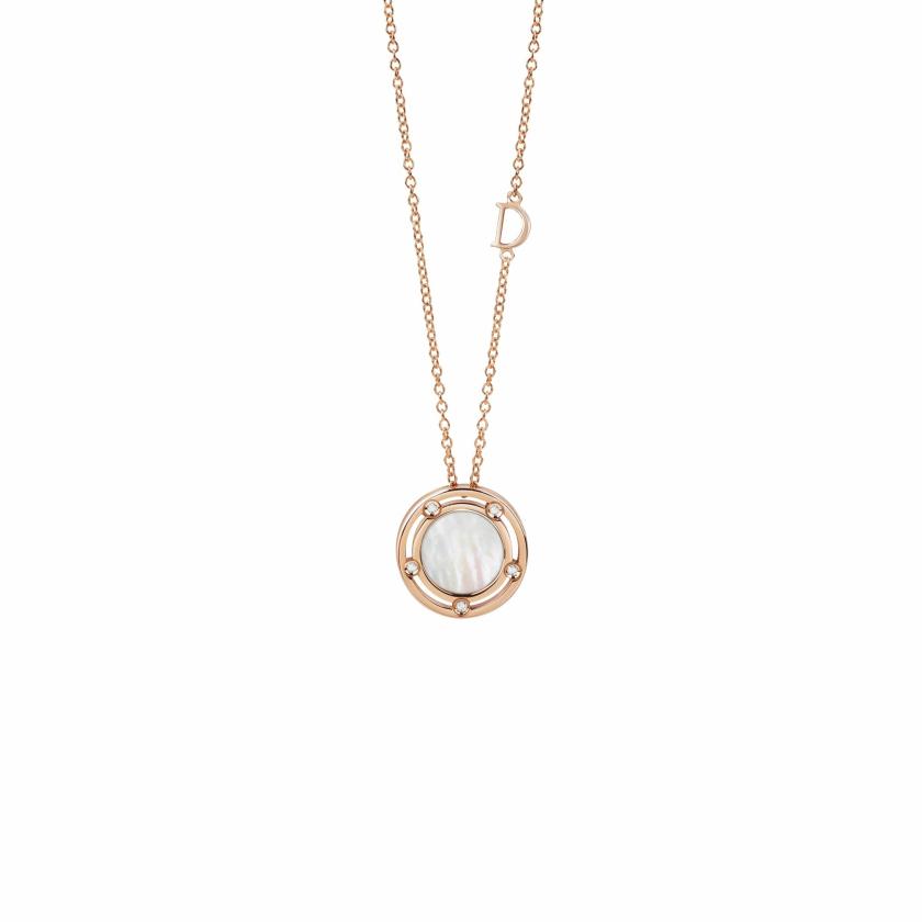 Men Collections | Pink Gold, Mother Of Pearl And Diamonds Necklace Jewelry Men Collections