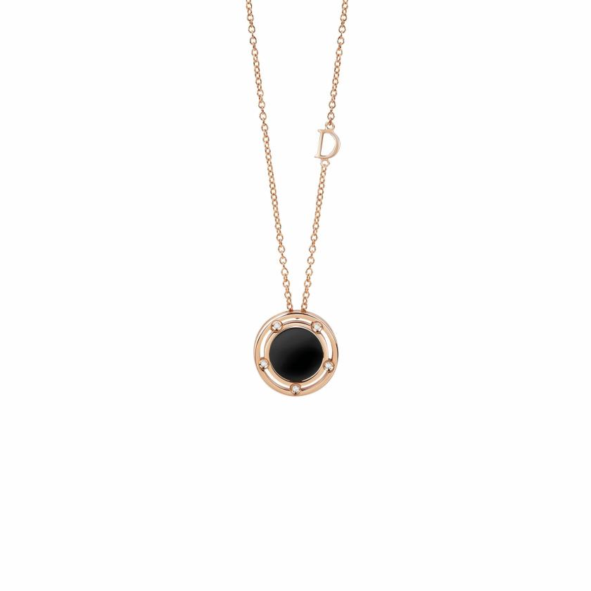 Men Collections | Pink Gold, Onyx And Diamonds Necklace Jewelry Men Collections