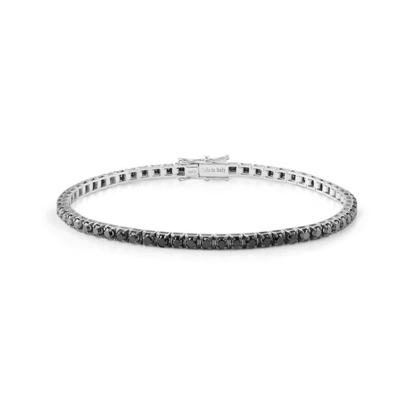 Men Collections | White Gold And Black Diamond Bracelet 5,77 Carats Jewelry Men Collections