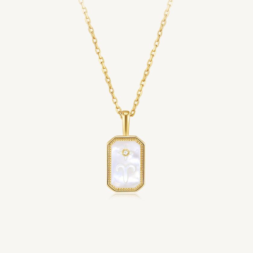 Necklaces | 18K Gold Vermeil Mother Of Pearl Aries Necklace Jewelry gold