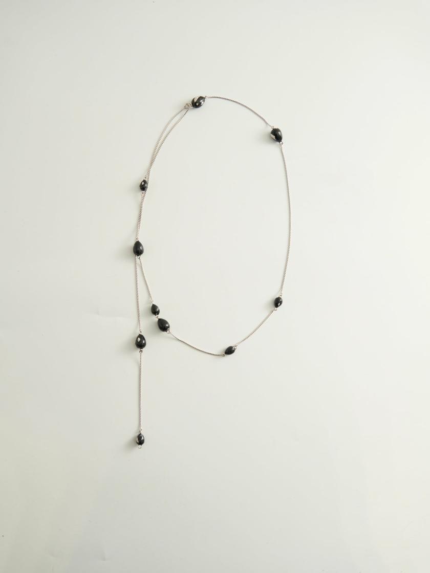 Necklaces | Adjustable Double_Layer Enamel Necklace (Black & Silver) Jewelry Necklaces