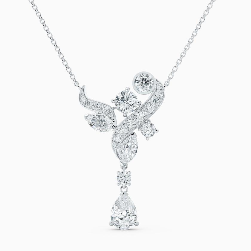 Necklaces | Adonis Rose Pendant In White Gold Jewelry Necklaces