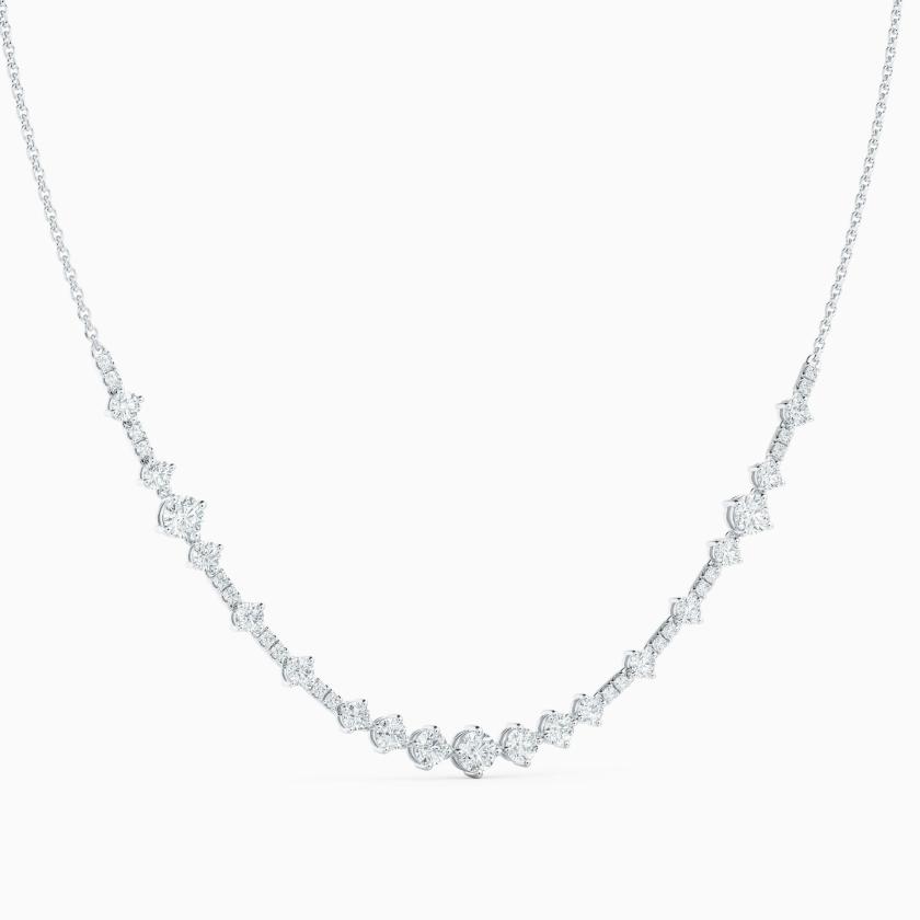 Necklaces | Arpeggia Line Necklace In White Gold With Diamonds Jewelry Necklaces