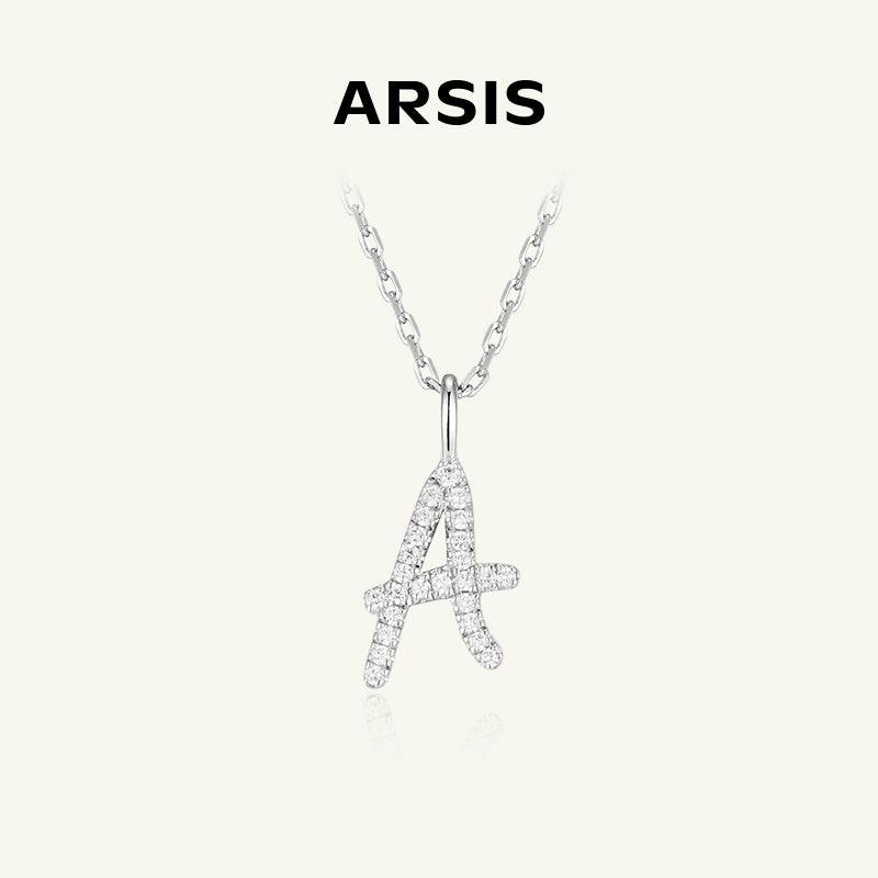 Necklaces | Artistic Initial Pendant Necklace In Sterling Silver Jewelry Necklaces