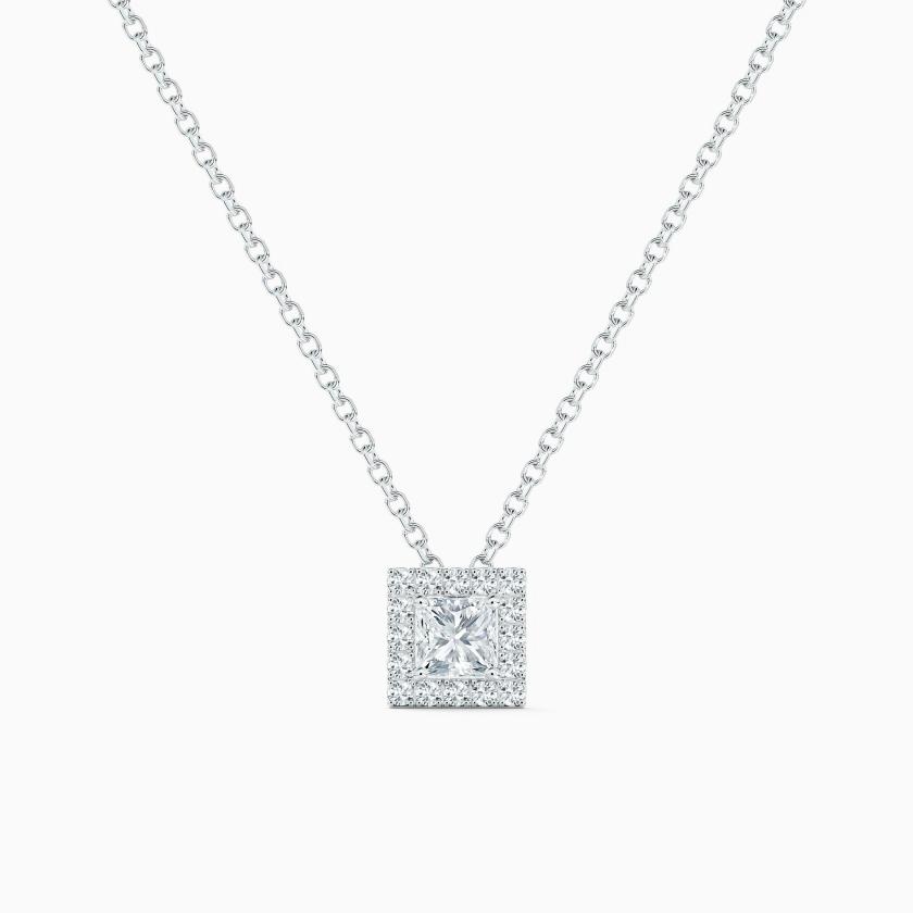 Necklaces | Aura Princess-Cut Diamond Pendant Jewelry Necklaces