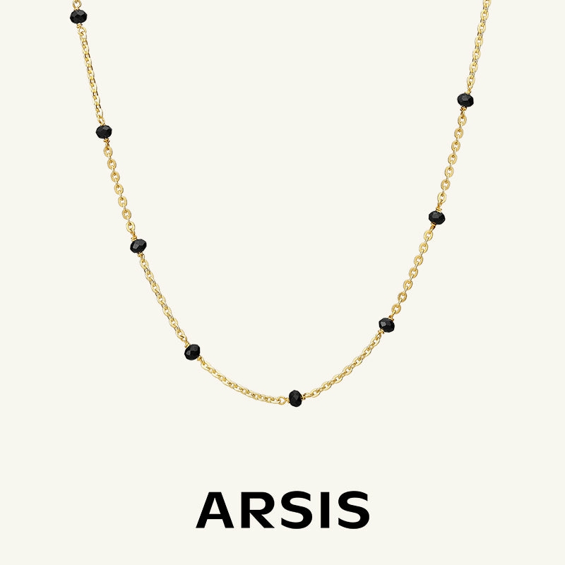 Necklaces | Black Agate Bobble Chain Necklace Jewelry Necklaces