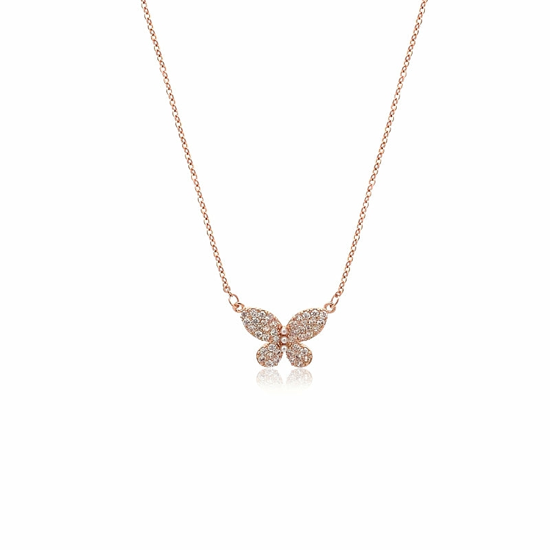 Necklaces | Butterfly Cubic Zirconia Necklace Jewelry Necklaces