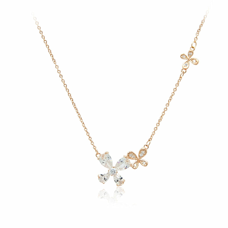 Necklaces | Butterfly Cubic Zirconia Necklace Jewelry Necklaces