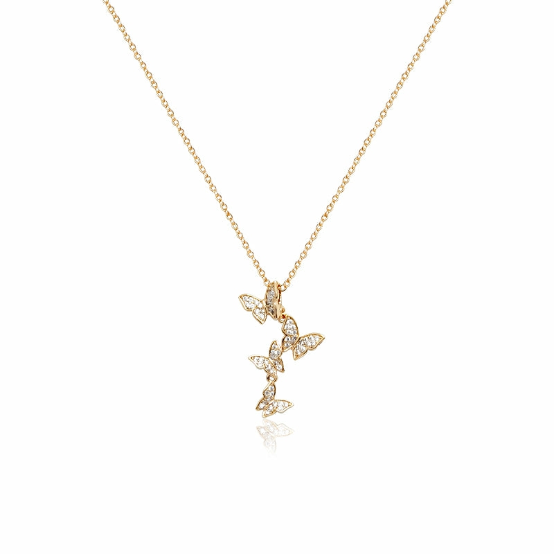 Necklaces | Butterfly Cubic Zirconia Necklace Jewelry Necklaces