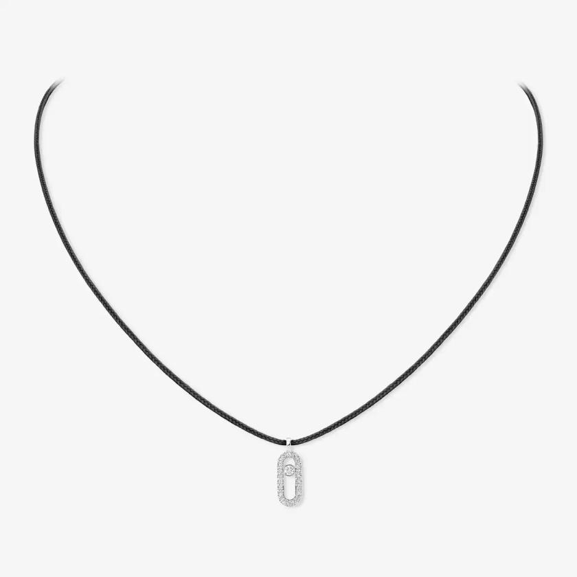 Necklaces |  Care(S) Black Cord Pavé Necklace Jewelry Necklaces