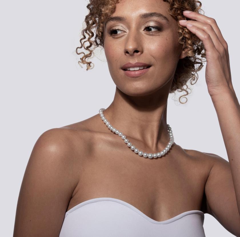 Necklaces | Classic Ayoka Pearl Necklace In 18Ct White Gold Jewelry Necklaces