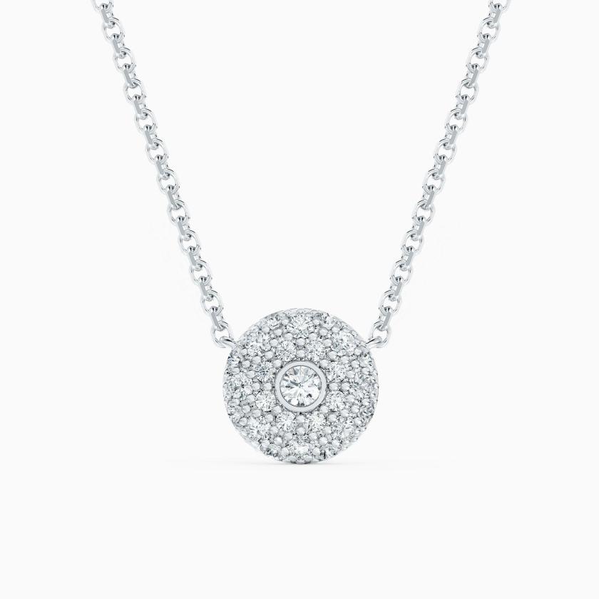 Necklaces | Classic Design Diamond Pendant In White Gold Jewelry Necklaces