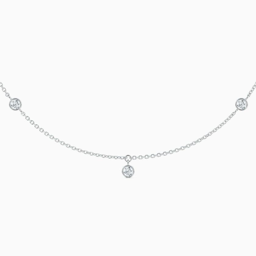 Necklaces | Clea Five Diamond Necklace In White Gold Jewelry Necklaces