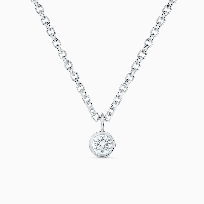 Necklaces | Clea One Diamond Pendant In White Gold Jewelry Necklaces