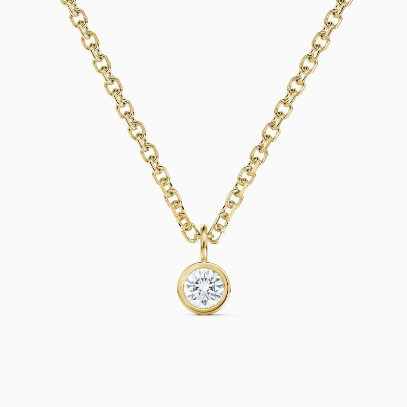 Necklaces | Clea One Diamond Pendant In Yellow Gold Jewelry Necklaces