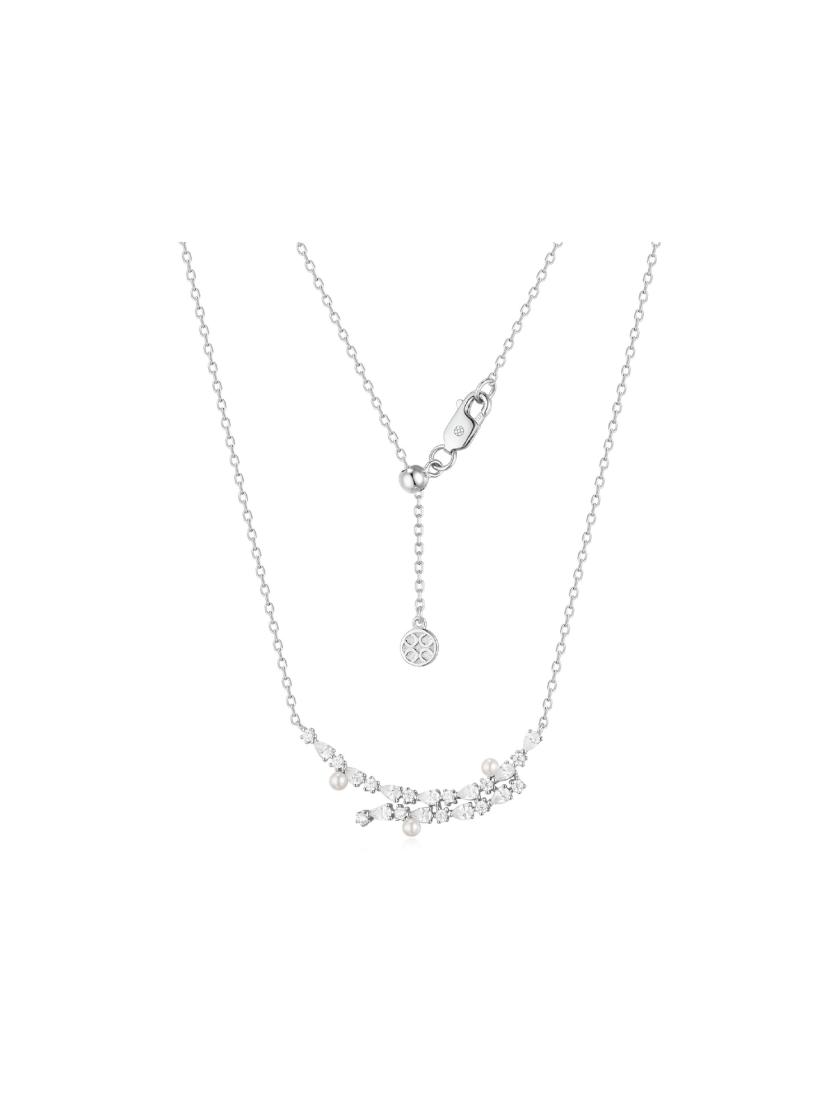 Necklaces | Crystal Bloom Necklace (White) (Long) Jewelry Necklaces