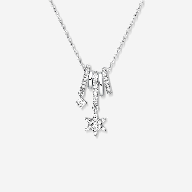 Necklaces | Crystal Snowflake Necklace Jewelry Necklaces