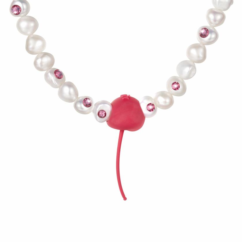 Necklaces | Electricgirl / Pearl Perforated Gemstone Cherry Necklace Jewelry Necklaces