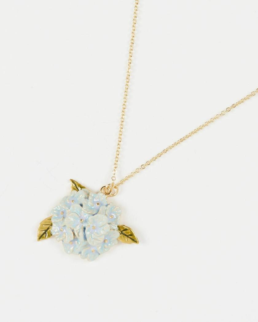 Necklaces | Enamel Hydrangea Necklace Jewelry Necklaces