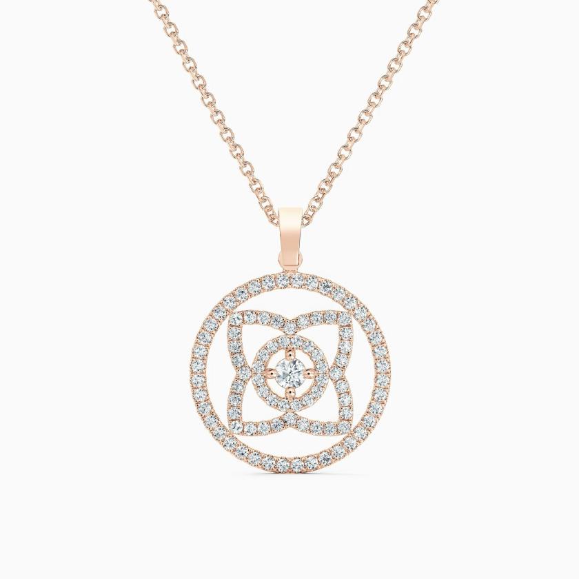 Necklaces | Enchanted Lotus Medal Pendant In Rose Gold Jewelry Necklaces