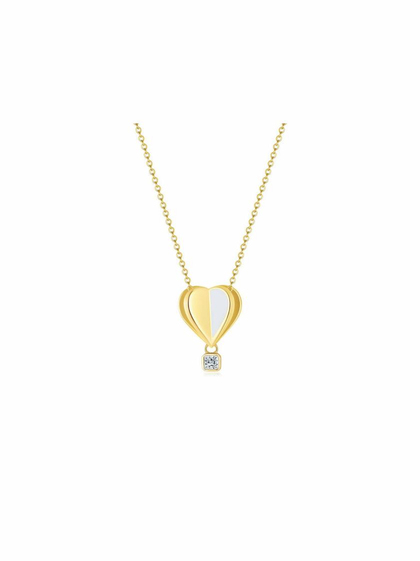 Necklaces | Floating Love Necklace – White Natural Mother Of Pearl Shell Jewelry gold