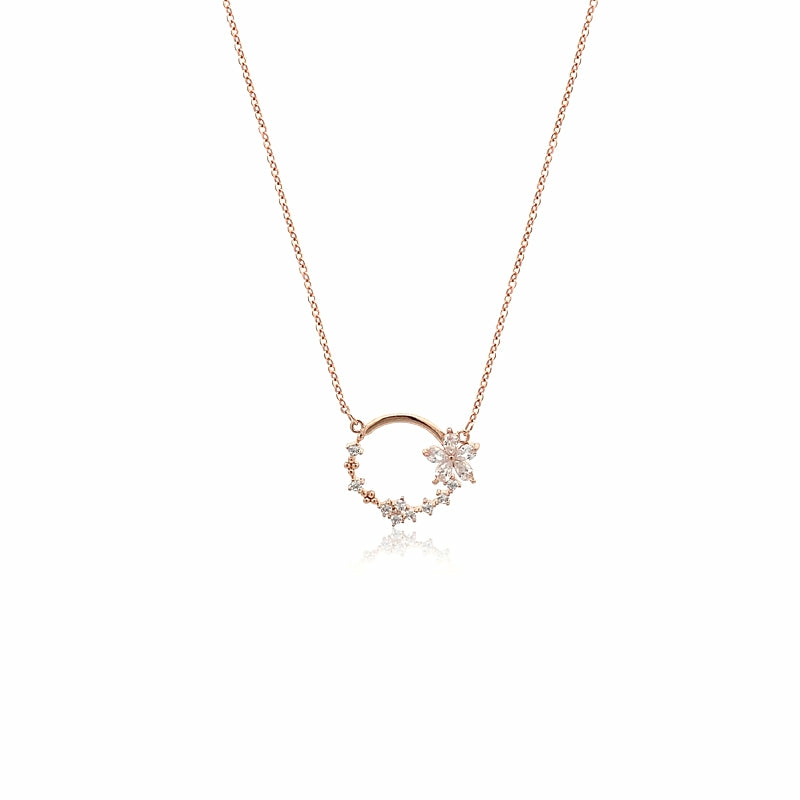 Necklaces | Flower Cubic Zirconia Necklace Jewelry Necklaces