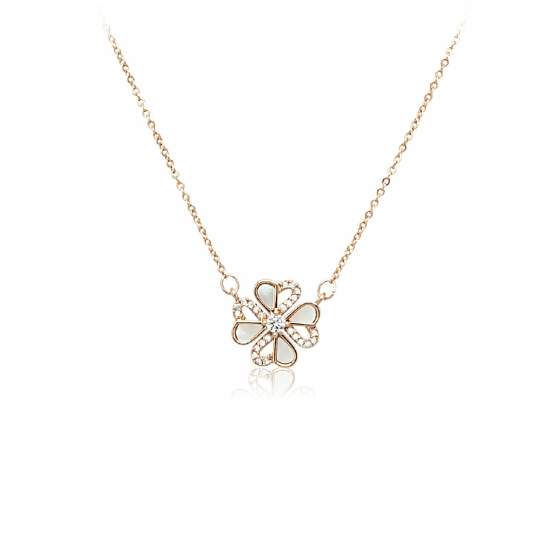 Necklaces | Flower Mother Of Pearl Necklace Jewelry Necklaces