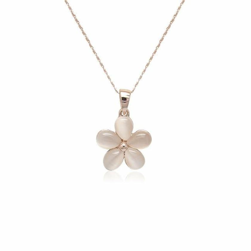 Necklaces | Flower Simulated Moonstone Necklace Jewelry Necklaces