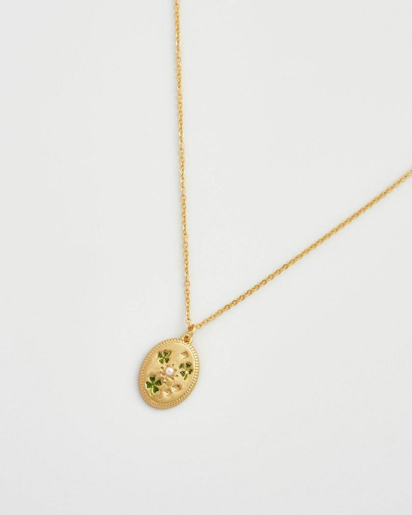 Necklaces | Four Leaf Clover & Pearl Necklace Jewelry Necklaces