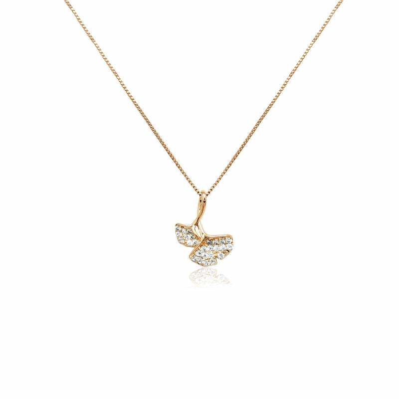 Necklaces | Gingko Leaf Cubic Zirconia Necklace Jewelry Necklaces