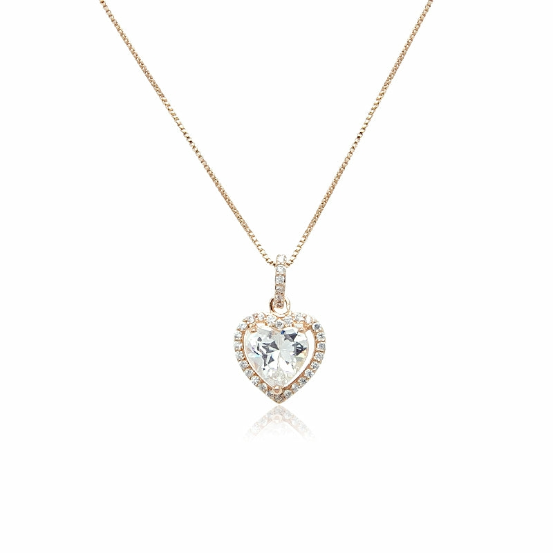 Necklaces | Heart Cubic Zirconia Necklace Jewelry Necklaces