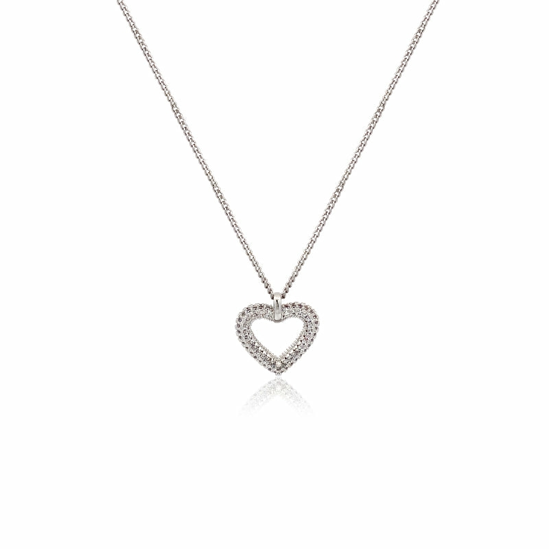 Necklaces | Heart Cubic Zirconia Necklace Jewelry Necklaces