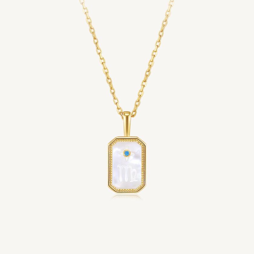 Necklaces | Imprint 18K Gold Vermeil Mother Of Pearl Virgo Necklace Jewelry gold