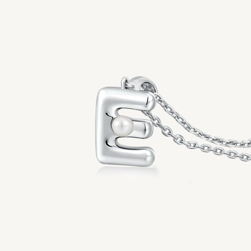 Necklaces | Imprint Sterling Silver Pearl Letter Pendant Necklace-E Jewelry Necklaces