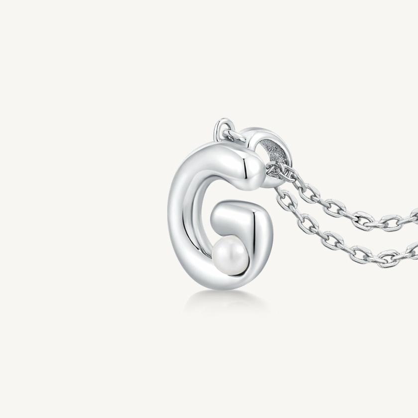 Necklaces | Imprint Sterling Silver Pearl Letter Pendant Necklace-G Jewelry Letter Necklaces