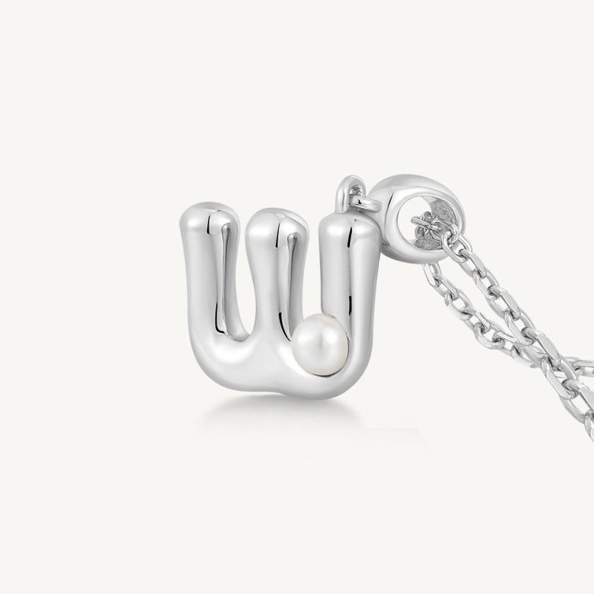 Necklaces | Imprint Sterling Silver Pearl Letter Pendant Necklace-W Jewelry Necklaces